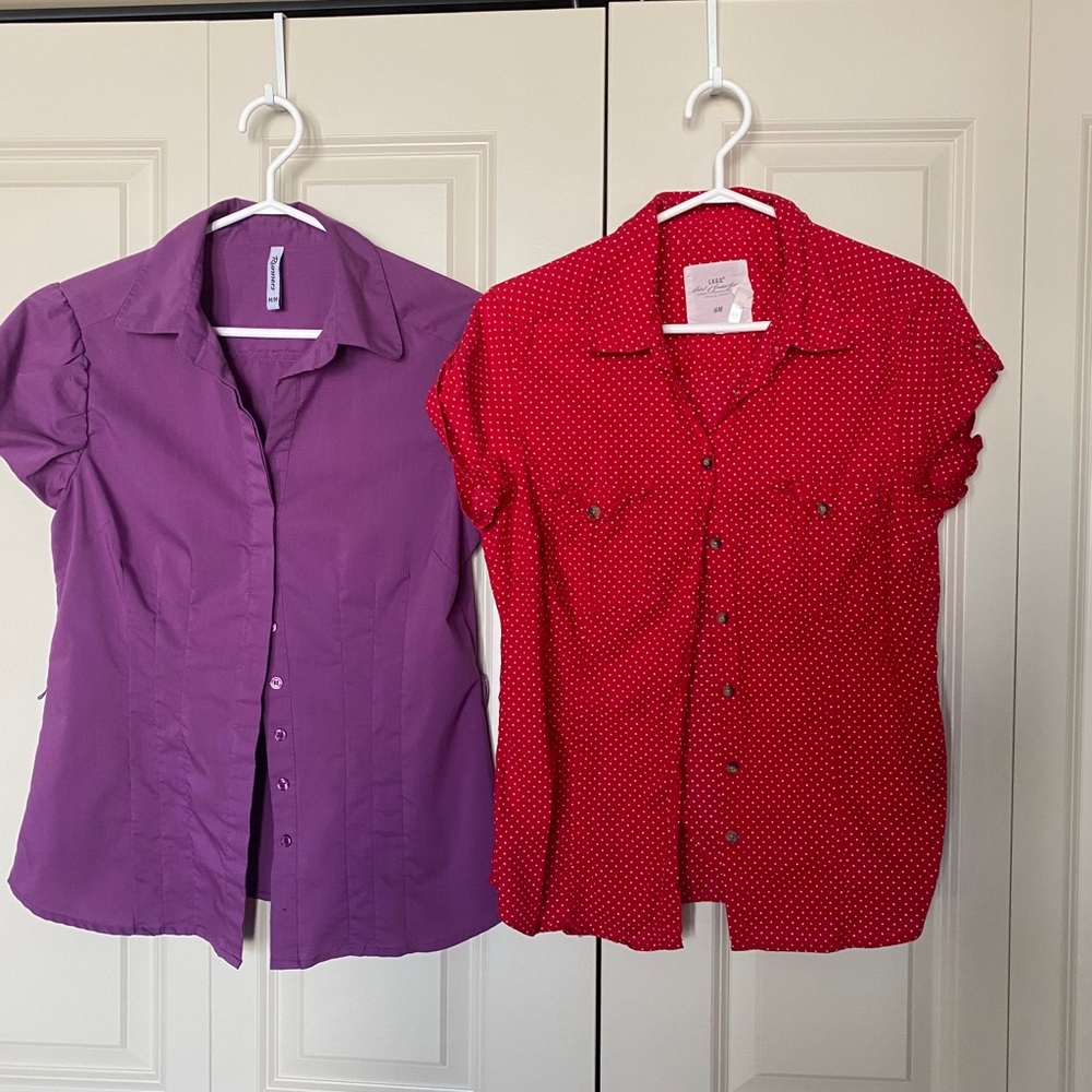 Bundle 2 short sleeves blouse size M